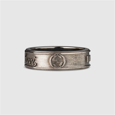 gucci wedding ring mens|gucci trademark ring in gold.